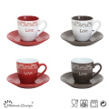 Sweet Lover Geschenk 3oz Cups und Untertassen